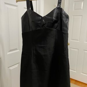 Black Dress- leather type top